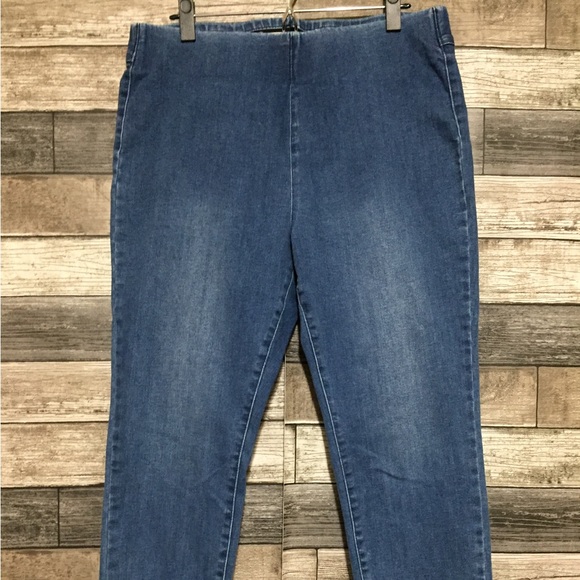 Soft Surroundings Pull On Skinny Jeans Women’s L Blue (Inseam 26) Stretch - Picture 5 of 10